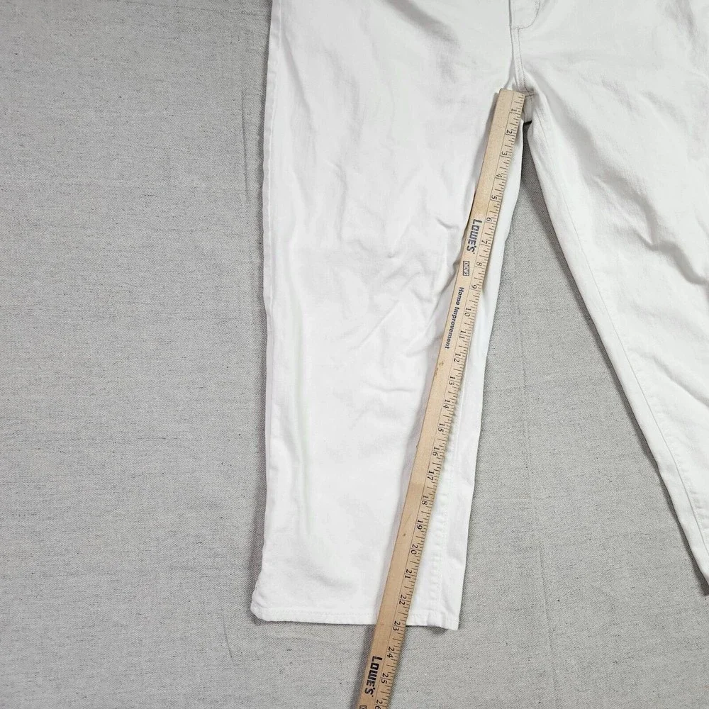 Eddie Bauer Womens Size T16 White Curvy Crop Capri Denim Jeans - Picture 5 of 14